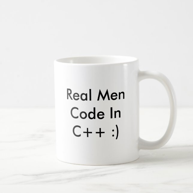 Wirklicher Mann-Code Inc. ++ :) Kaffeetasse - (Rechts)
