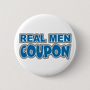 Wirklicher Mann-Kupon Button