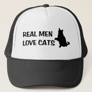 Wirklicher Mann-Liebe-Katzen-Hut Truckerkappe