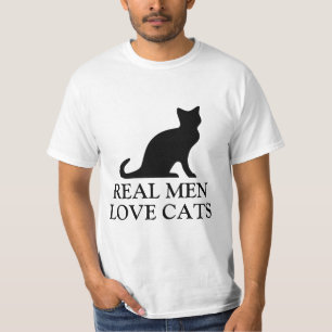 Wirklicher Mann-Liebekatzen-T-Shirt T-Shirt