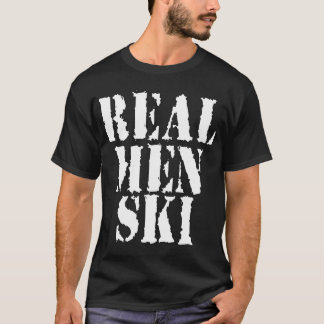 Wirklicher Mann-Ski T-Shirt