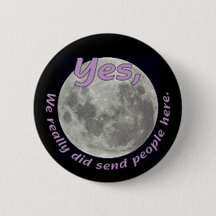 Wirklicher Mond-Landungsknopf Button