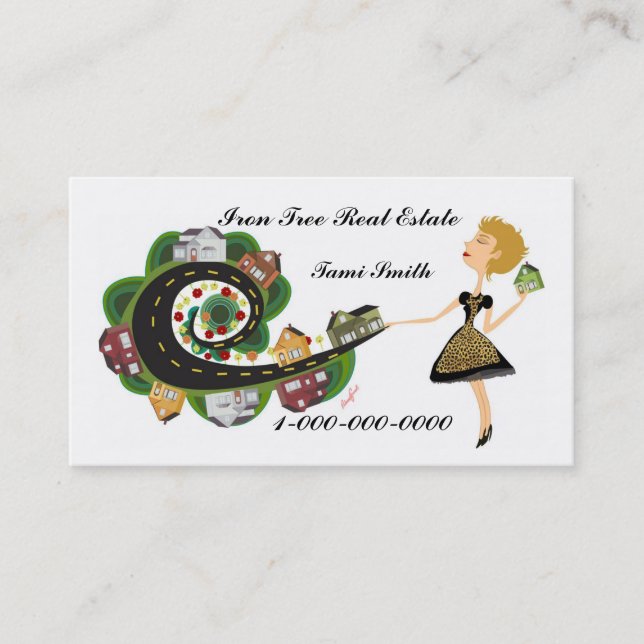 Wirkliches Anwesen-Geschäft Visitenkarte (Vorderseite)