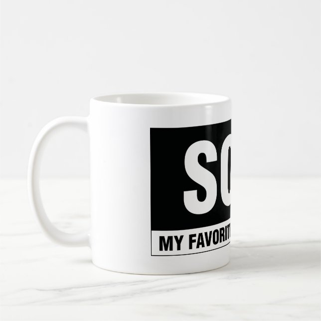 Wirkliches Anwesen-moderne Kalligraphie-Tasse Kaffeetasse (Links)