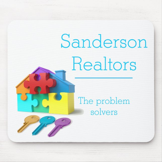 Wirkliches Anwesen, Zuhauseversicherung, Realtor, Mousepad (Vorne)