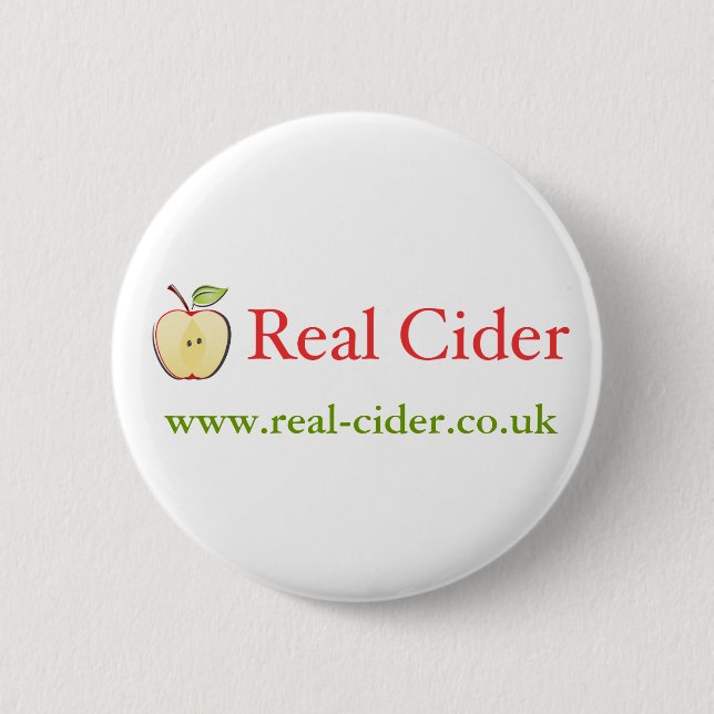 Wirkliches Apfelwein-Abzeichen Button (Vorderseite)