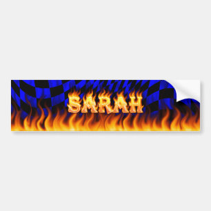 Wirkliches Feuer Sarahs und Autoaufkleber