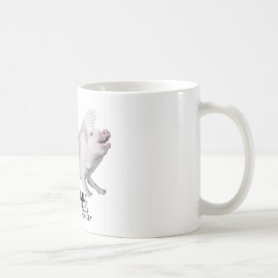 Wirkliches Fliegen-Schwein-populäres Geschenk, Kaffeetasse