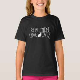 Wirkliches Mann-Liebe-Katzent-shirt T-Shirt