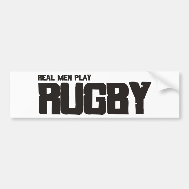 Wirkliches Mann-Spiel-Rugby Autoaufkleber (Vorne)