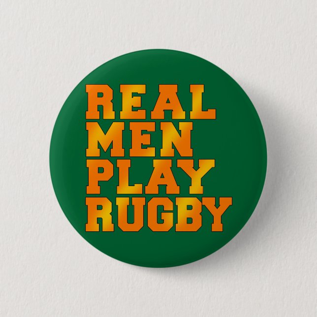 Wirkliches Mann-Spiel-Rugby Button (Vorderseite)