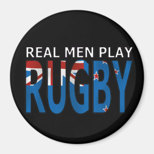 Wirkliches Mann-Spiel-Rugby Neuseeland Magnet