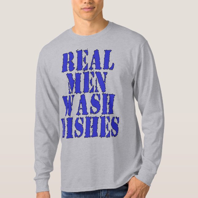Wirkliches Mann-Wäsche-Geschirr T-Shirt (Vorderseite)