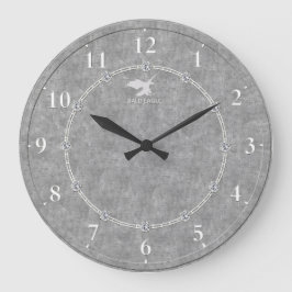 Wirkliches Platin moderne verzierte 3 ein Große Wanduhr