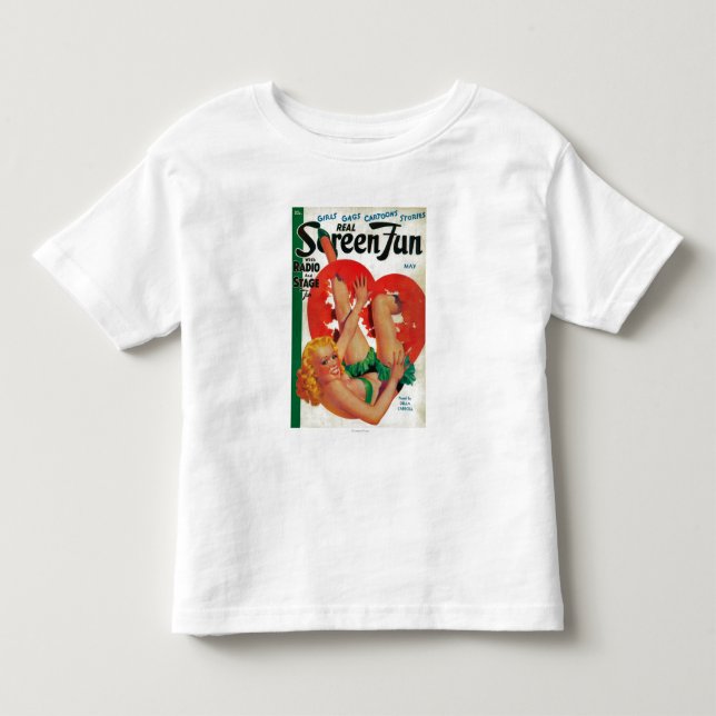 Wirkliches Schirm-Spaß-Titelseite Kleinkind T-shirt (Vorderseite)