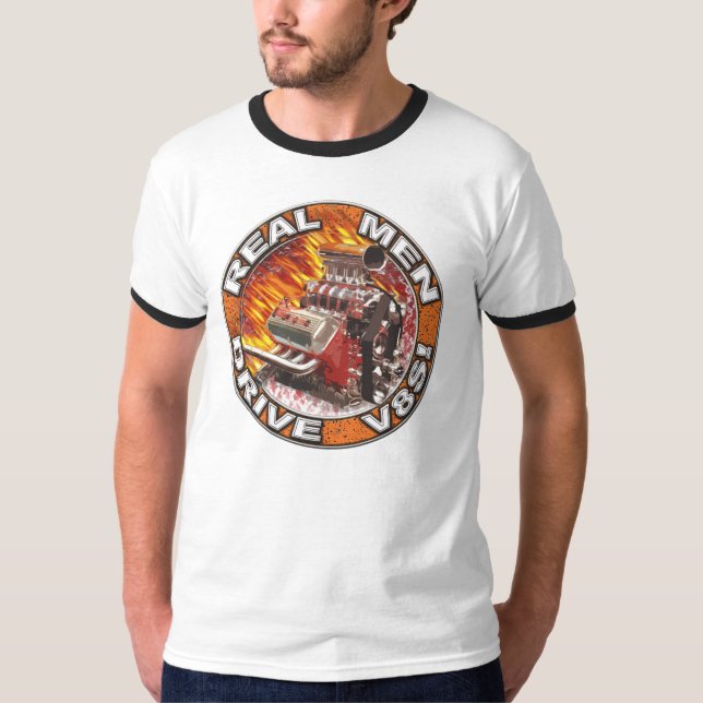 Wirkliches Wecker-Shirt des Mann-Antriebs-V8s T-Shirt (Vorderseite)