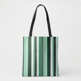 Wirksame grüne, zeitgenössische vertikale Streifen Tasche