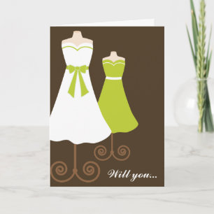 Wirst du? Custom Bridesmaid Card Einladung