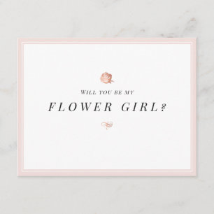 Wirst du mein Blumenmädchen Blumenminimalist Einladung
