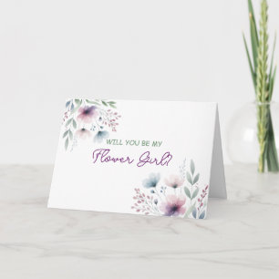 Wirst du mein Blumenmädchen sein?   Blumenhochzeit Karte