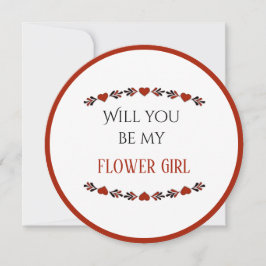 Wirst du mein Blumenmädchen sein? Einladung