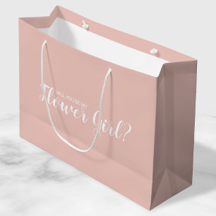 Wirst du mein Blumenmädchen sein? Neuer Vorschlag Große Geschenktüte
