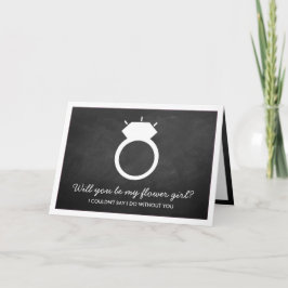 Wirst du mein Blumenmädchen sein? Umrandungsring Einladung