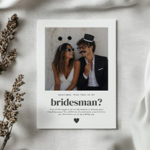 Wirst du mein Bridesman-Foto-Antrag sein Einladung