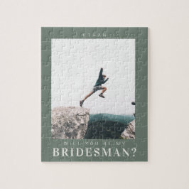 Wirst du mein Bridesman Minimalist Photo Modern se