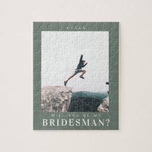 Wirst du mein Bridesman Minimalist Photo Modern se