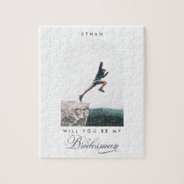 Wirst du mein Bridesman sein? Minimale Foto Modern