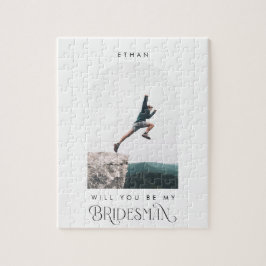 Wirst du mein Bridesman sein Minimale Foto Moderne