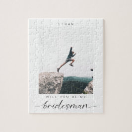 Wirst du mein Bridesman sein? Minimalistisches Fot