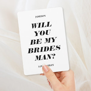 Wirst du mein Bridesman sein? Moderne Text-Einladu Einladung