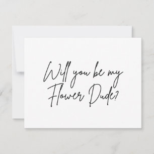 Wirst du mein Flower Dude Heiratsantrag  RSVP Karte