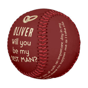 Wirst du mein Trauzeuge Individuelle Name sein? Baseball
