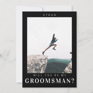 Wirst du mein Trauzeuge sein Minimalistische moder Einladung