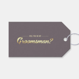 Wirst du mein Trauzeuge sein? Mocha Gold Wedding Geschenkanhänger