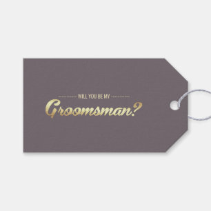 Wirst du mein Trauzeuge sein? Mocha Gold Wedding Geschenkanhänger
