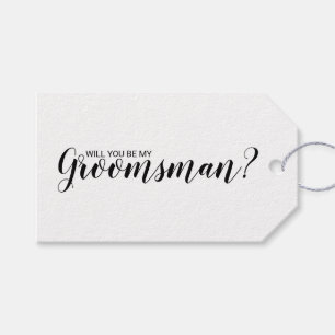 Wirst du mein Trauzeuge sein? Moderne Geschenktast Geschenkanhänger