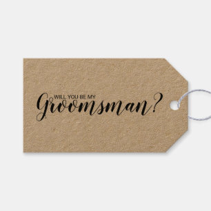Wirst du mein Trauzeuge sein? Moderne Geschenktast Geschenkanhänger