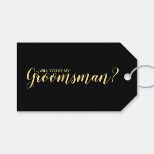 Wirst du mein Trauzeuge sein? Moderne Geschenktast Geschenkanhänger