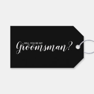 Wirst du mein Trauzeuge sein? Moderne Geschenktast Geschenkanhänger
