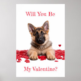 Wirst du mein Valentiner Deutscher Hirte Welpe sei Poster