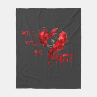 Wirst du mein Valentins-Shirt sein Fleecedecke
