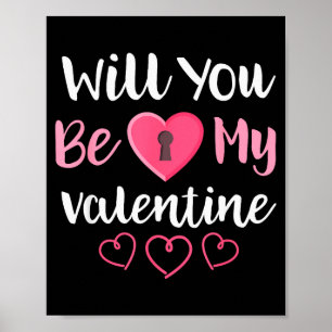 Wirst du mein Valentins-Shirt sein Valentinstag Poster