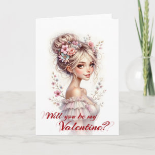Wirst du mein Valentinstag sein – Romantischer Kun Karte