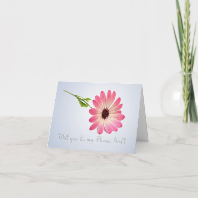 Wirst du meine Blumenmädchenkarte sein? Einladung (Vorderseite)