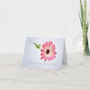 Wirst du meine Blumenmädchenkarte sein? Einladung