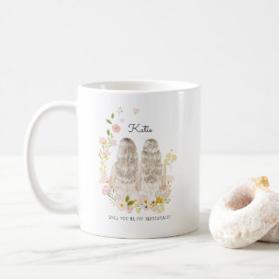 Wirst du meine Brautjungfer/Ehrenjungfer-Vorschlag Kaffeetasse